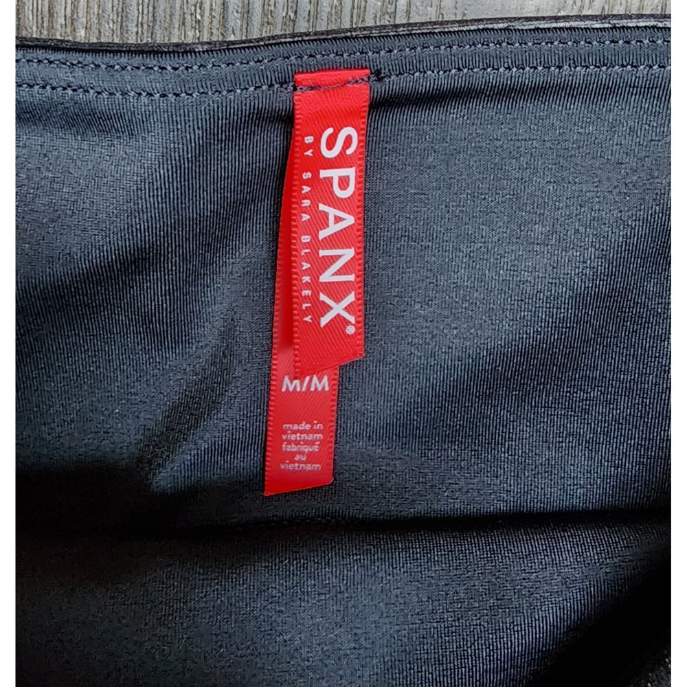 Spanx Leggings Faux Leather Leggings Black Color Size Medium - Picture 2 of 5